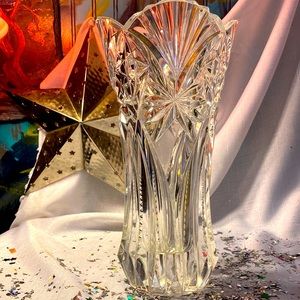 Cristal D'Arques Large 11.5” Vincennes Cut Lead Crystal Vase JG Durand France